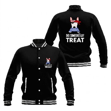 Discover Bull Terrier Halloween Pirate Baseball Jackets