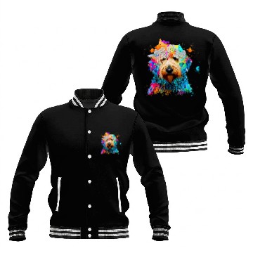 Discover Labradoodle Art Splashes Paint Abstract Colorful Dog Baseball Tees Baseball Jackets