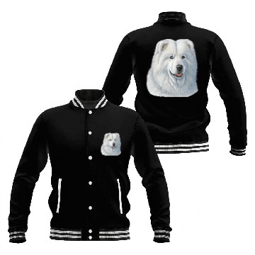 Discover Dog Samoyed Winter Dog Lover Samoyed Mom Baseball Jackets