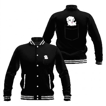 Discover Great Pyrenees Dog In Pocket Funny Great Pyrenees Baseball Jackets