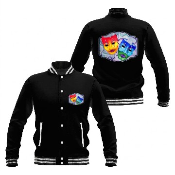 Discover Comedy and Tragedy Zip Baseball Jackets