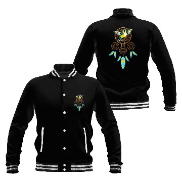 Discover Indigenous Boho Hummingbird Native American Dreamcatcher Baseball Tees Baseball Jackets