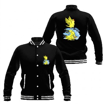 Discover Parrot 2Dragon Reflection I Yellow Indian Ringneck Baseball Jackets