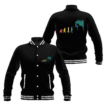 Discover Climber Evolution of Climbing Boulder Bouldering 1 Baseball Tees Baseball Jackets