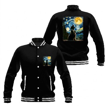 Discover Cocker Spaniel Dog Art Van Gogh Starry Night Cocker Spaniel Baseball Jackets