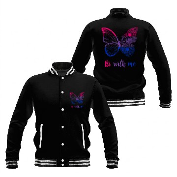 Discover LGBTQ Butterfly Be With Me Bi Pride Bisexual Pride LGBT Baseball Tees Baseball Jackets