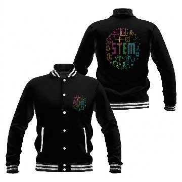 Discover STEM Science Technology Engineering Math Teacher Baseball Tees Baseball Jackets