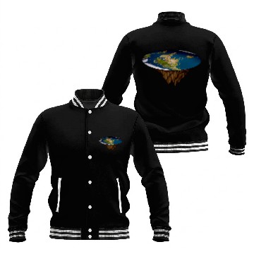 Discover Flat Earth Society 2Flat Earth Map Model Globe Baseball Jackets