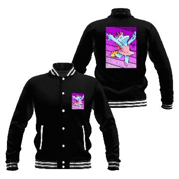 Discover Ballerina Unicorns Cute Ballet Dancer Retro Sunset Dancing Baseball Tees Baseball Jackets