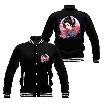 Discover Elegant Geishas Journey Japan Vector Baseball Jackets