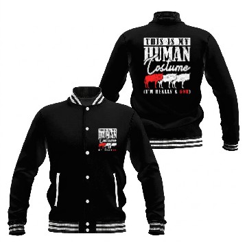 Discover This Is My Human Costume IM Really A Gnu Gnu Design Baseball Tees Baseball Jackets