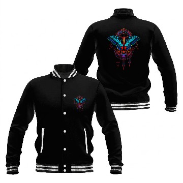 Discover Magic Butterfly over Mandala Baseball Tees Baseball Jackets
