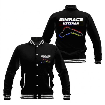 Discover Simrace Sim Racer with Simracing Track 3 Baseball Tees Baseball Jackets