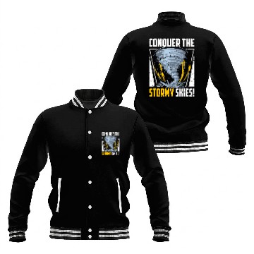 Discover Meteorologist Storm Chasing Storm Hunter Tornado Chaser Baseball Tees Baseball Jackets