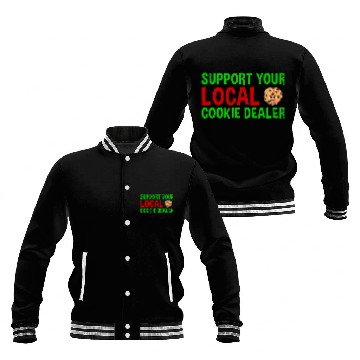 Discover Baking Support Your Local Cookie dealers Cookie Baseball Jackets