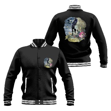 Discover Nevermore Edgar Allen Poe Halloween Crow Trendy Fun Zip Baseball Jackets