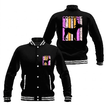 Discover Funny Cane Corso Halloween In Witch Hat Silhouette Vintage Baseball Tees Baseball Jackets