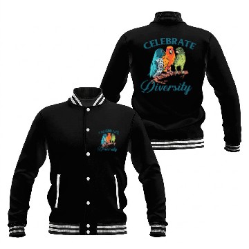 Discover Parrots Funny Bird Lover Celebrate Diversity Parrot Baseball Tees Baseball Jackets