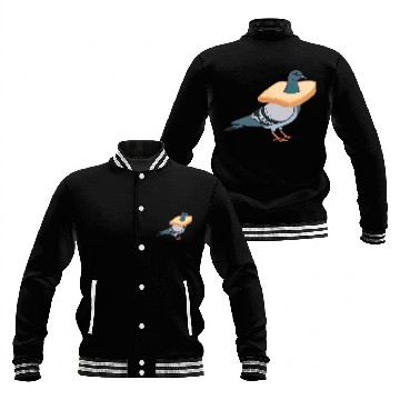 Discover Pigeon In Bread Baseball Jackets