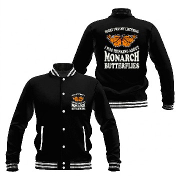 Discover Monarch Butterfly Wings Entomology Zip Baseball Jackets