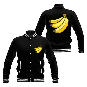 Discover Pixel Art Banana Baseball Jackets