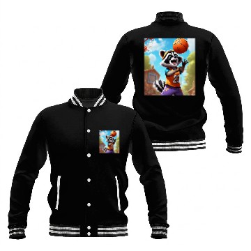 Discover Raccoon Paying Basketball Baseball Jackets