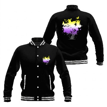 Discover Non Binary Butterfly Tree Non Binary Flag Nonbinary Pride Baseball Jackets