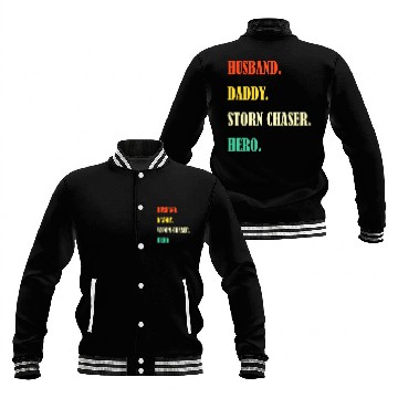 Discover Storm Hunter Tornados Storm Chasing vintages Meteorology Baseball Jackets