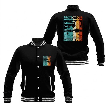 Discover Protect Our National Park Camping Hiking Outdoors Baseball Tees Baseball Jackets