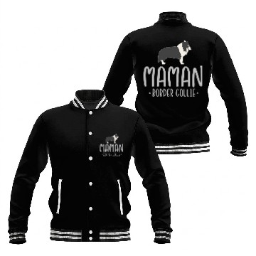 Discover French Border Collie Mom Maman Border Collie Baseball Tees Baseball Jackets