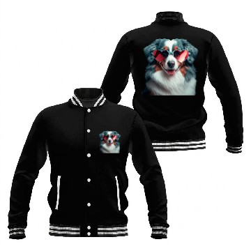 Discover Mini Aussie Mom Australian Shepherd Valentines Day Baseball Jackets
