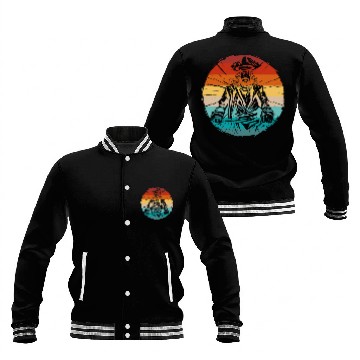 Discover vintages pirates history character Blackbeard cool pirate Baseball Jackets