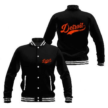 Discover Retro Detroit baseball city distressed Baseball Tees Baseball Jackets