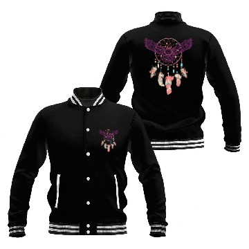 Discover Native American Dreamcatcher Owl Boho Tribal Design Baseball Jackets