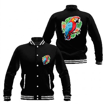 Discover Zoo Biologists Tropical Bird Rainforest Present Parrot Baseball Jackets