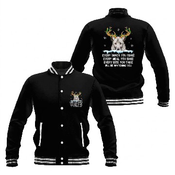Discover Reindeer Norwegian Elkhound Every Snack You Make Light Snow Baseball Tees Baseball Jackets