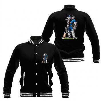 Discover India Elephant Cricket Player Cricketer Baseball Tees Baseball Jackets