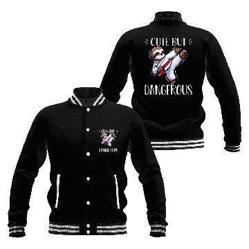 Discover Sloth Cute But Dangerous 3 Baseball Jackets