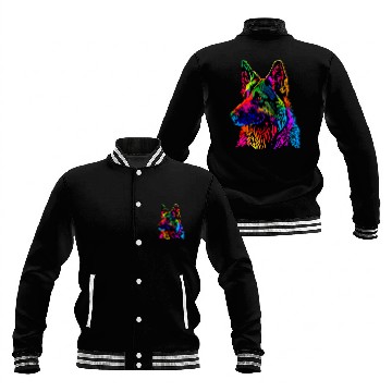 Discover Rainbow German Shepherd Designer Baseball Jackets