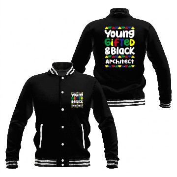 Discover Young Gifted 2Black History Month Architect Pride Zip Baseball Jackets