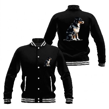 Discover Pawsome Pals Australian Shepherd Silhouette Zip Baseball Jackets