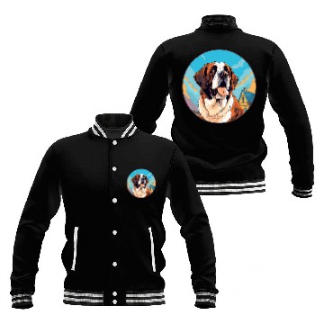 Discover Saint Bernard Dog Breed Baseball Jackets
