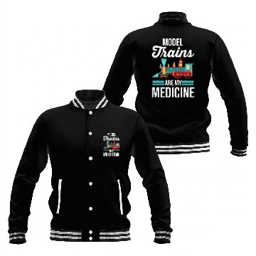 Discover Model Train RC Railroad Railway Locomotive Baseball Jackets
