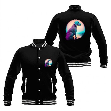 Discover Weimaraner Japanese Retro Synthwave Baseball Jackets