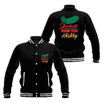 Discover Juneteenth know your history Baseball Jackets