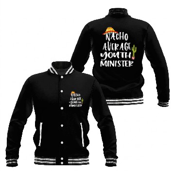 Discover Nacho Average Youth Minister Baseball Jackets