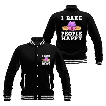 Discover I Bake People Happy Pastry Chef Baseball Tees Baseball Jackets