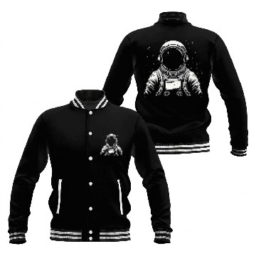 Discover Space Explorer Minimalist Astronaut Baseball Jackets