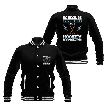 Discover Ice Hockey Roller Field Game Funny Player Coach Zip Baseball Jackets