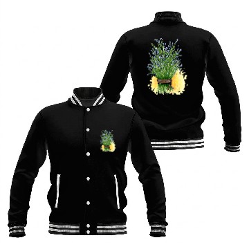 Discover Lavender Bunch Artist Sketch Design Baseball Jackets